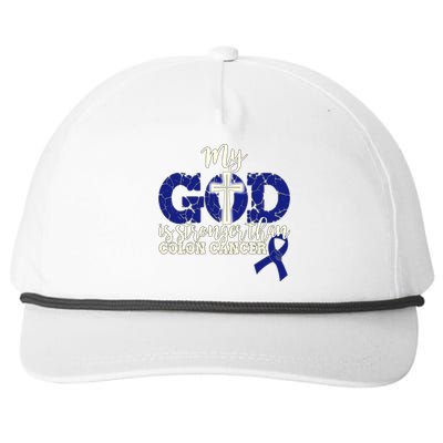 My God Is Stronger Than Colon Cancer Snapback Five-Panel Rope Hat