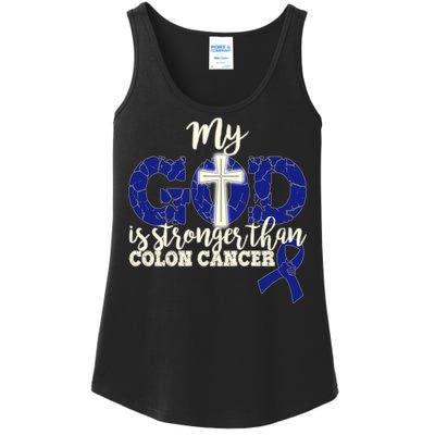 My God Is Stronger Than Colon Cancer Ladies Essential Tank