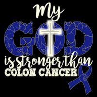 My God Is Stronger Than Colon Cancer 16 in Basic Backpack