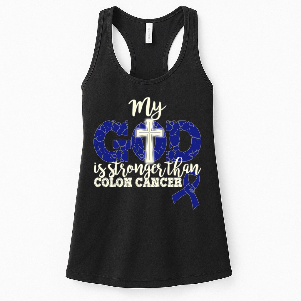 My God Is Stronger Than Colon Cancer Womens Tank Top