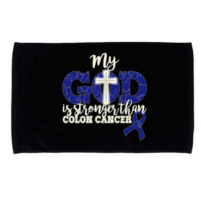 My God Is Stronger Than Colon Cancer Microfiber Hand Towel