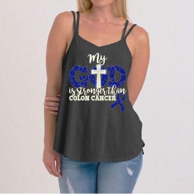 My God Is Stronger Than Colon Cancer Women's Strappy Tank