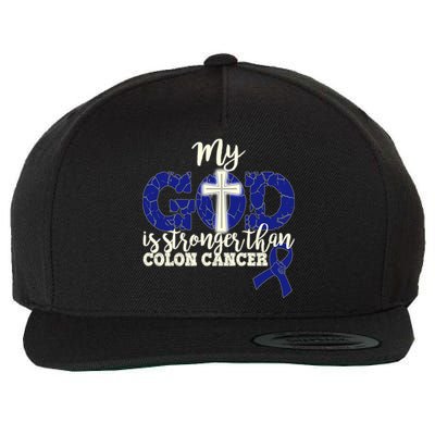 My God Is Stronger Than Colon Cancer Wool Snapback Cap