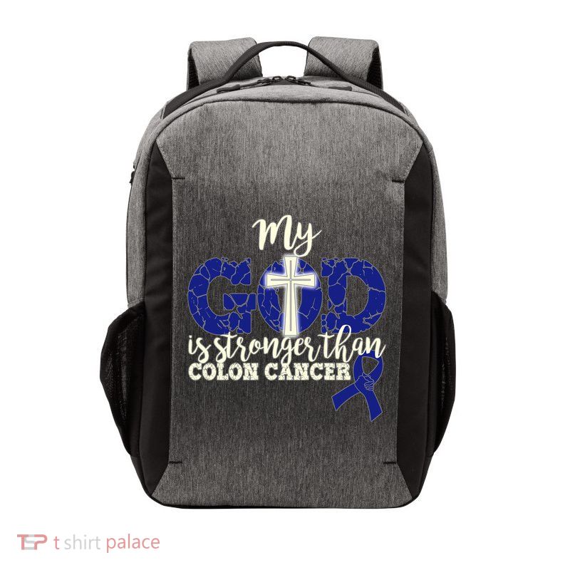 My God Is Stronger Than Colon Cancer Vector Backpack