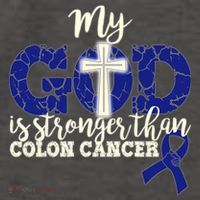 My God Is Stronger Than Colon Cancer Vector Backpack