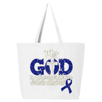 My God Is Stronger Than Colon Cancer 25L Jumbo Tote