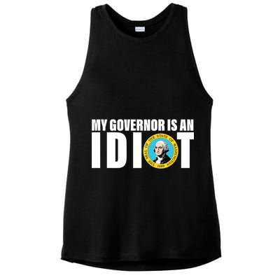 My Governor Is A Idiot Ladies PosiCharge Tri-Blend Wicking Tank