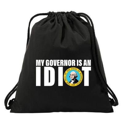 My Governor Is A Idiot Drawstring Bag