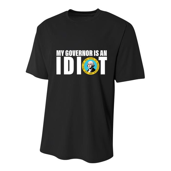 My Governor Is A Idiot Youth Performance Sprint T-Shirt