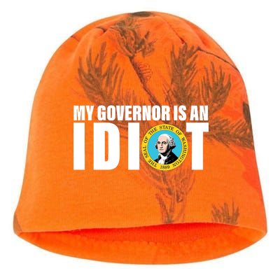 My Governor Is A Idiot Kati - Camo Knit Beanie