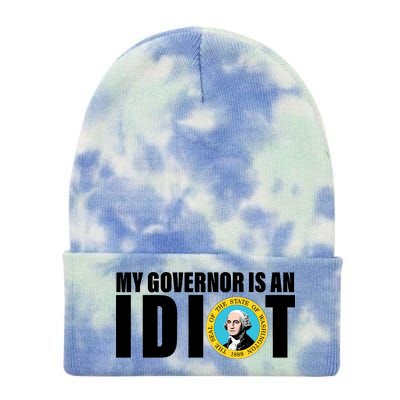 My Governor Is A Idiot Tie Dye 12in Knit Beanie