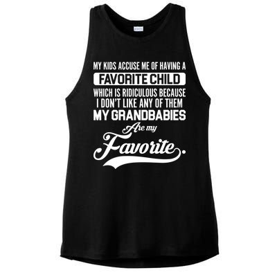 My Grandbabies Are My Favorite - Gift For Grandpa & Grandma Ladies PosiCharge Tri-Blend Wicking Tank