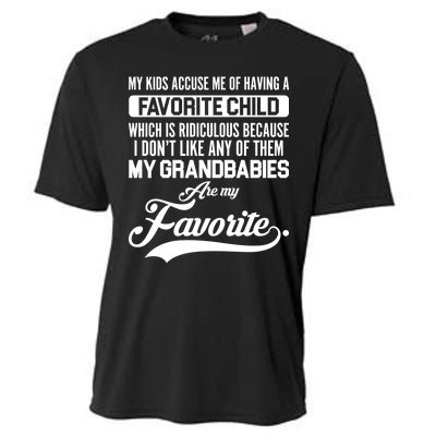 My Grandbabies Are My Favorite - Gift For Grandpa & Grandma Cooling Performance Crew T-Shirt