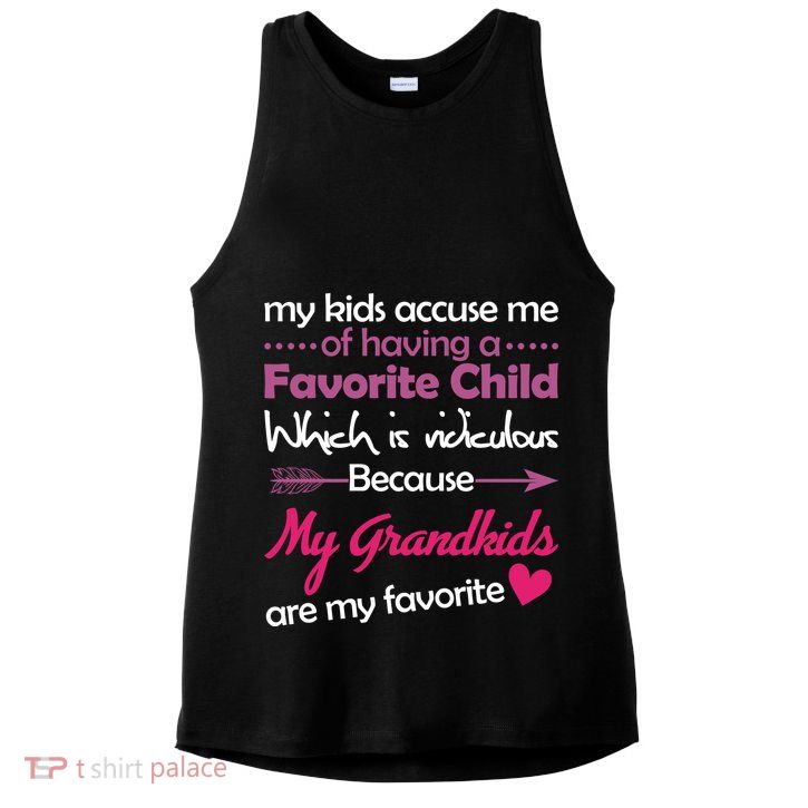 My Grandkids Are My Favorite Child Ladies PosiCharge Tri-Blend Wicking Tank