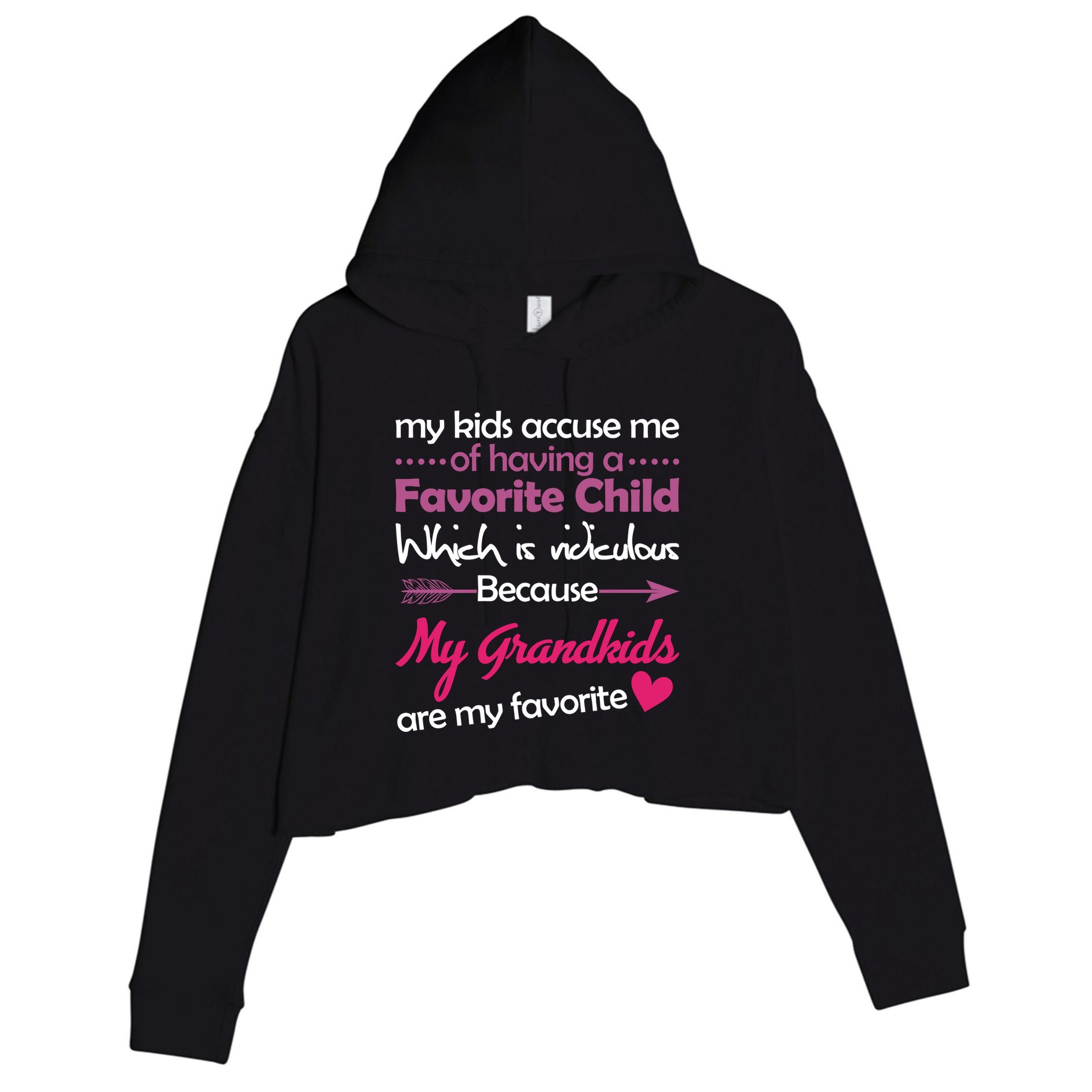 My Grandkids Are My Favorite Child Crop Fleece Hoodie