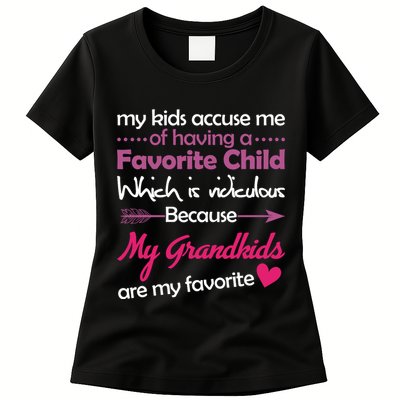 My Grandkids Are My Favorite Child Womens T-Shirt