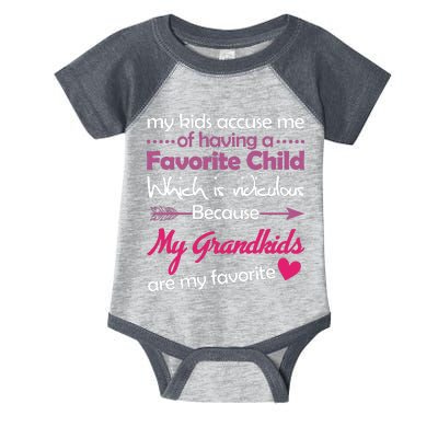 My Grandkids Are My Favorite Child Infant Baby Jersey Bodysuit