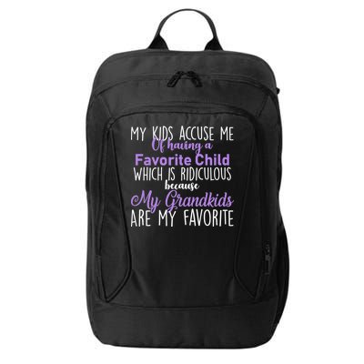 My Grandkids Are My Favorite Funny Grandparents City Backpack