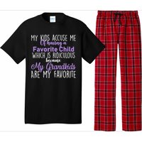 My Grandkids Are My Favorite Funny Grandparents Pajama Set