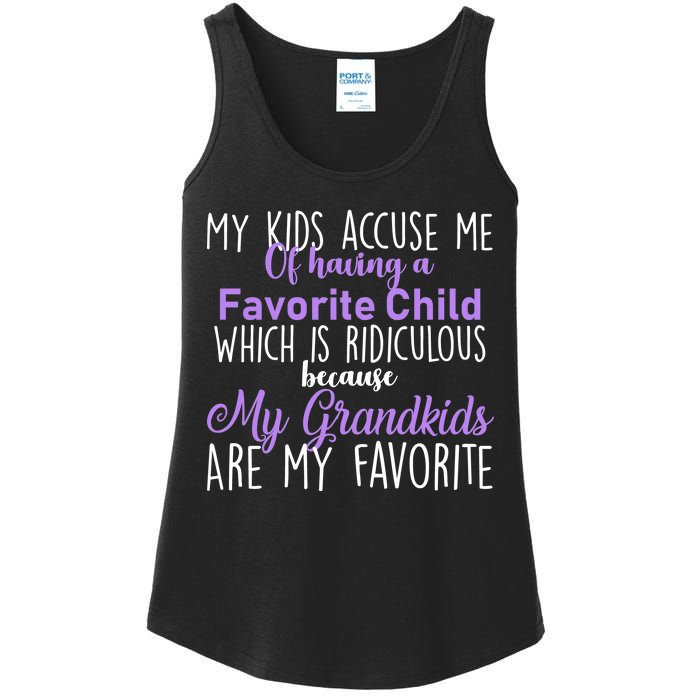 My Grandkids Are My Favorite Funny Grandparents Ladies Essential Tank