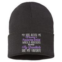 My Grandkids Are My Favorite Funny Grandparents Sustainable Knit Beanie