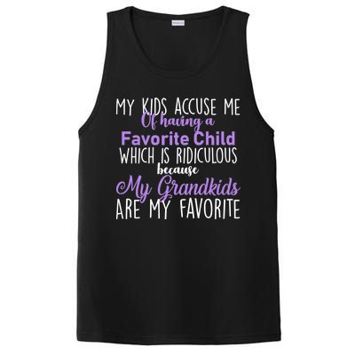 My Grandkids Are My Favorite Funny Grandparents PosiCharge Competitor Tank