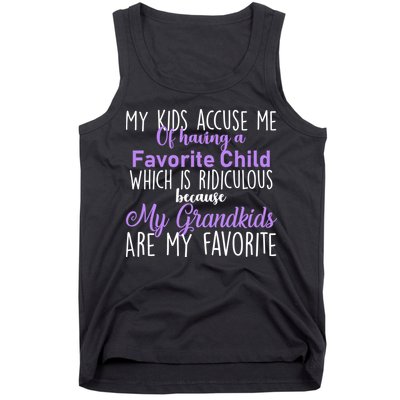 My Grandkids Are My Favorite Funny Grandparents Tank Top