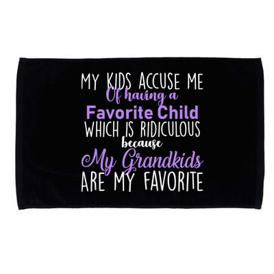 My Grandkids Are My Favorite Funny Grandparents Microfiber Hand Towel