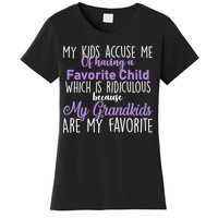 My Grandkids Are My Favorite Funny Grandparents Women's T-Shirt