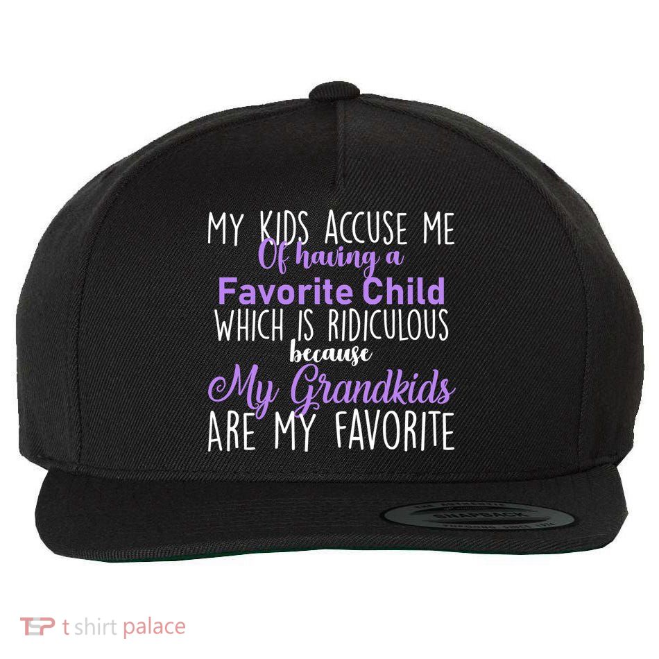 My Grandkids Are My Favorite Funny Grandparents Wool Snapback Cap