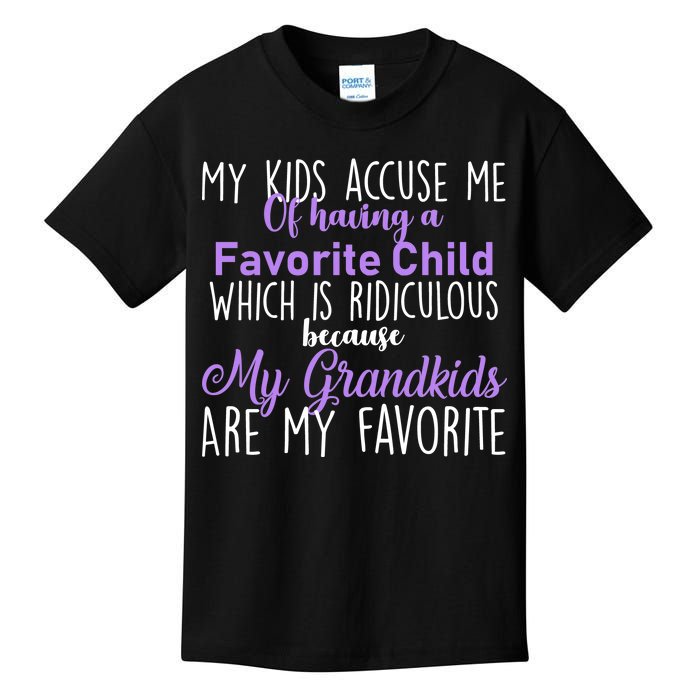 My Grandkids Are My Favorite Funny Grandparents Kids T-Shirt