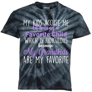 My Grandkids Are My Favorite Funny Grandparents Kids Tie-Dye T-Shirt