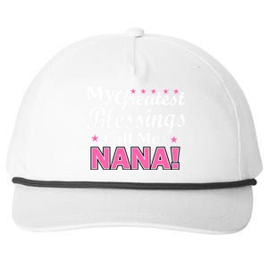 My Greatest Blessings Call Me Nana Snapback Five-Panel Rope Hat