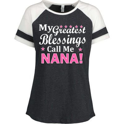 My Greatest Blessings Call Me Nana Enza Ladies Jersey Colorblock Tee