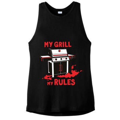 My Grill My Rules Ladies PosiCharge Tri-Blend Wicking Tank