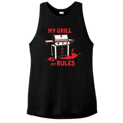 My Grill My Rules Ladies PosiCharge Tri-Blend Wicking Tank