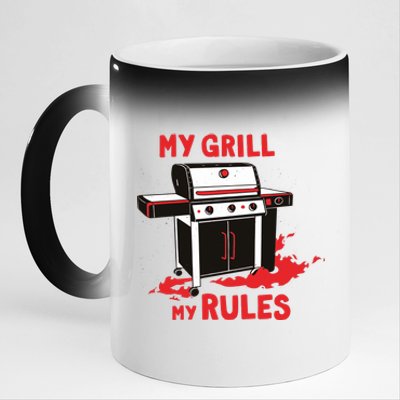 My Grill My Rules 11oz Black Color Changing Mug