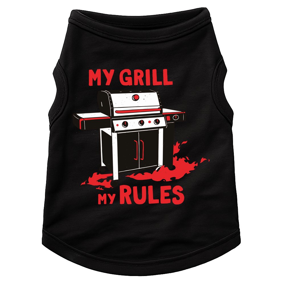 My Grill My Rules Doggie Tank