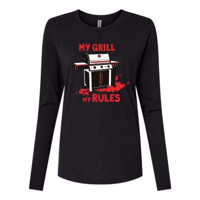 My Grill My Rules Womens Cotton Relaxed Long Sleeve T-Shirt