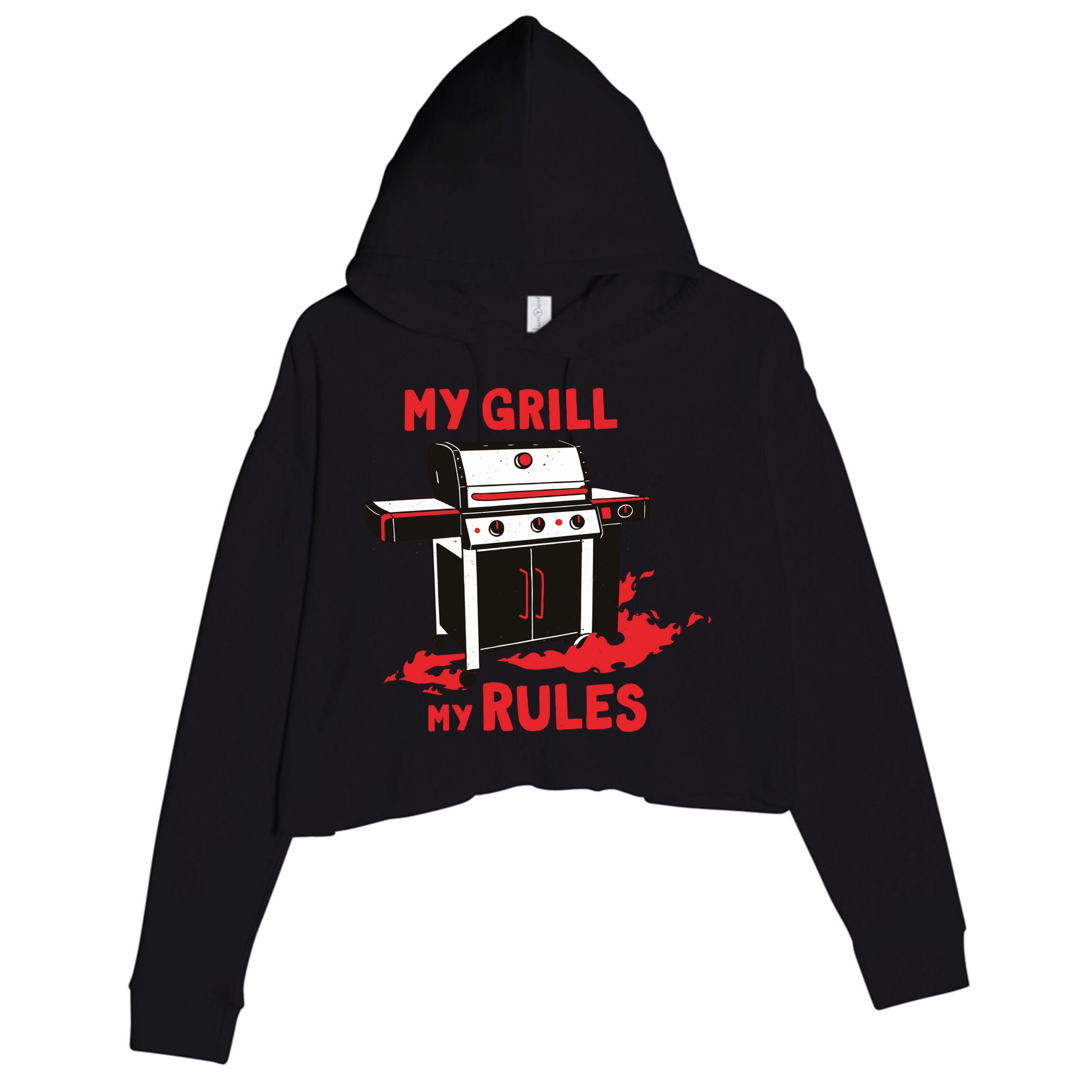 My Grill My Rules Crop Fleece Hoodie