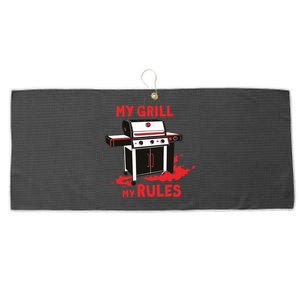 My Grill My Rules Large Microfiber Waffle Golf Towel