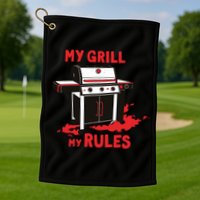 My Grill My Rules Golf Towel