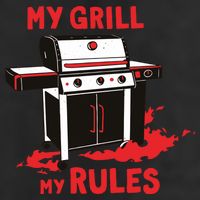 My Grill My Rules Golf Towel