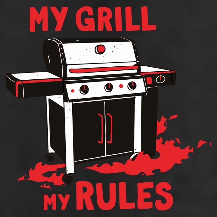 My Grill My Rules Golf Towel