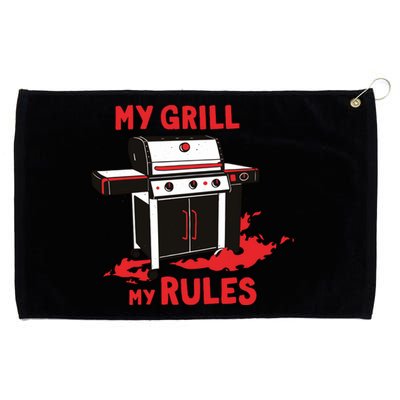 My Grill My Rules Grommeted Golf Towel