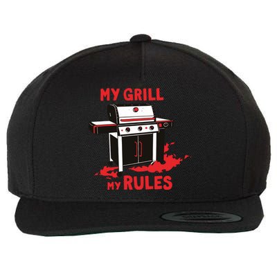 My Grill My Rules Wool Snapback Cap