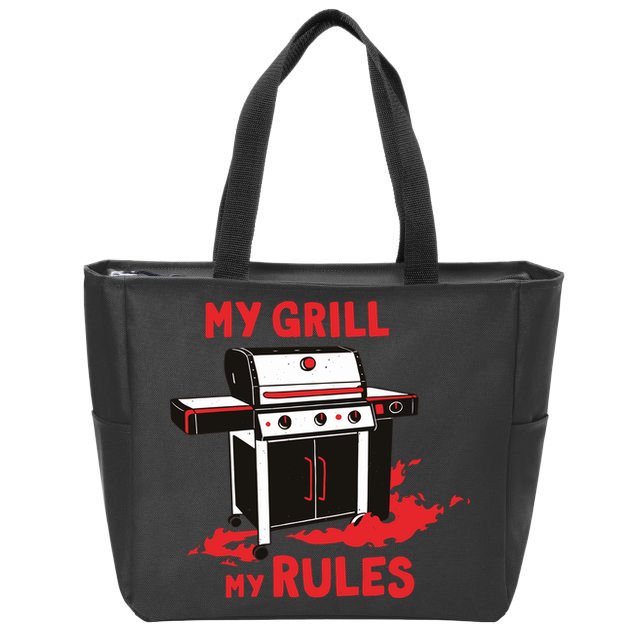 My Grill My Rules Zip Tote Bag