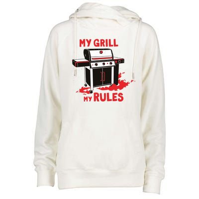 My Grill My Rules Womens Funnel Neck Pullover Hood