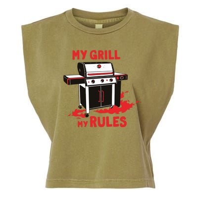 My Grill My Rules Garment-Dyed Women's Muscle Tee