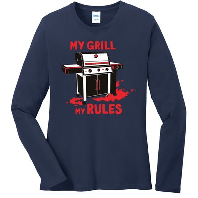 My Grill My Rules Ladies Long Sleeve Shirt